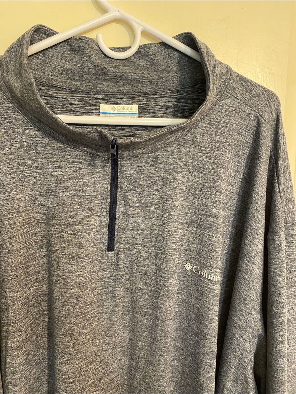 Columbia Men's Heathered Blue Quarter-Zip Pullover